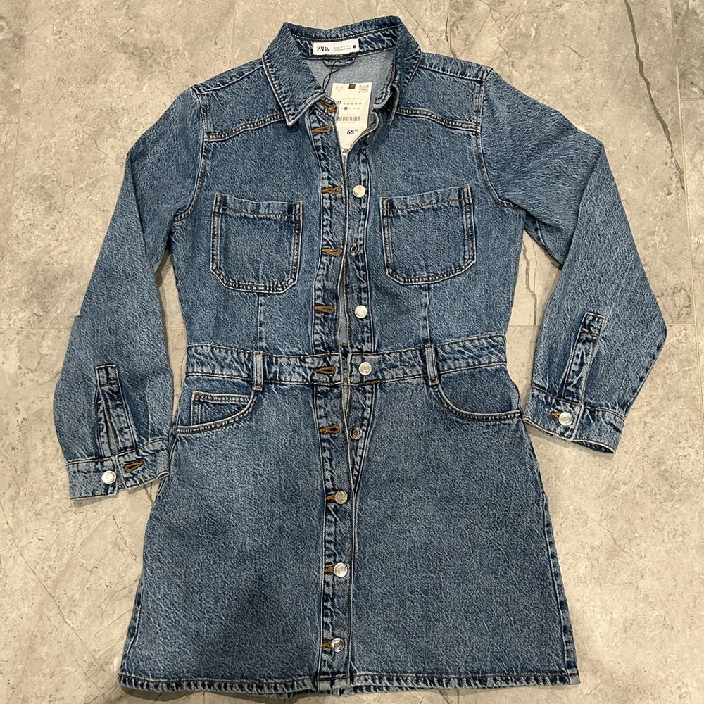 NWT - Zara Denim Mini Dress